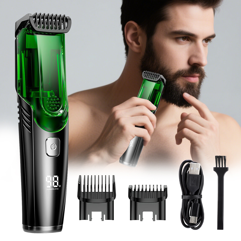 Men'S Grooming Vacuum - Aparador de Barba Elétrico Sem Fio