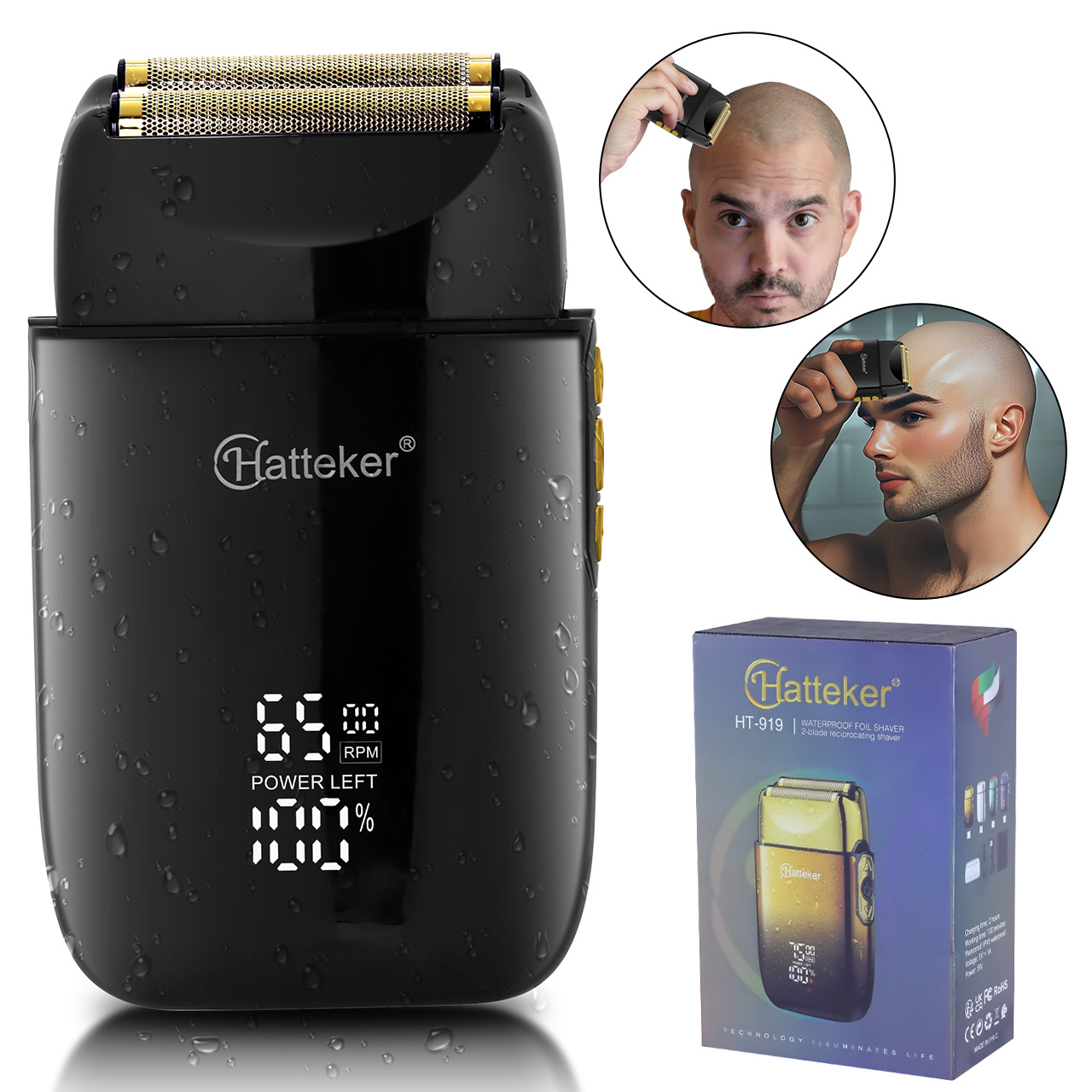 Men'S Grooming Vacuum - Hatteker aparador de barba sem fio