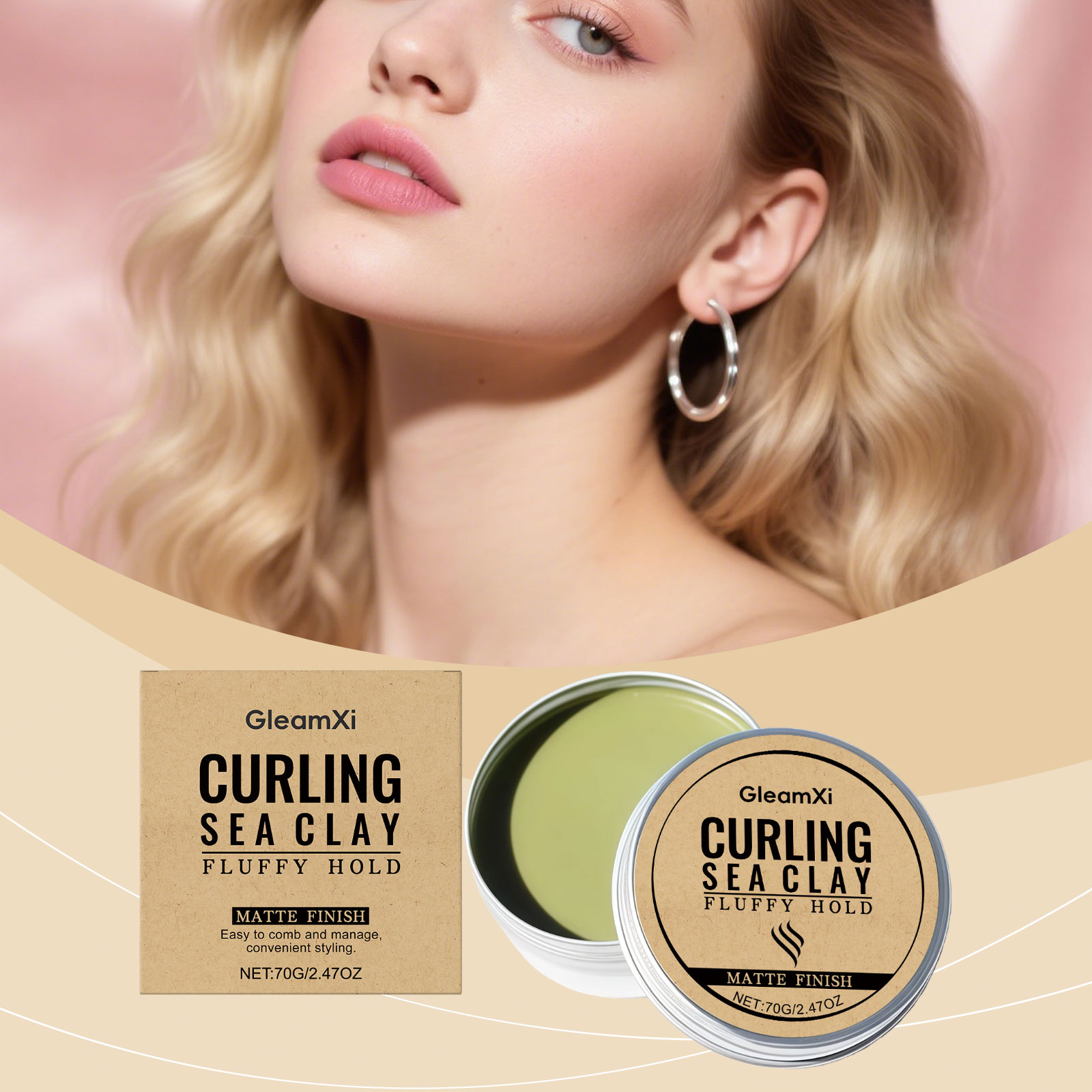 Pomade Hair Clay - Argila Modeladora para Cabelos Cacheados -