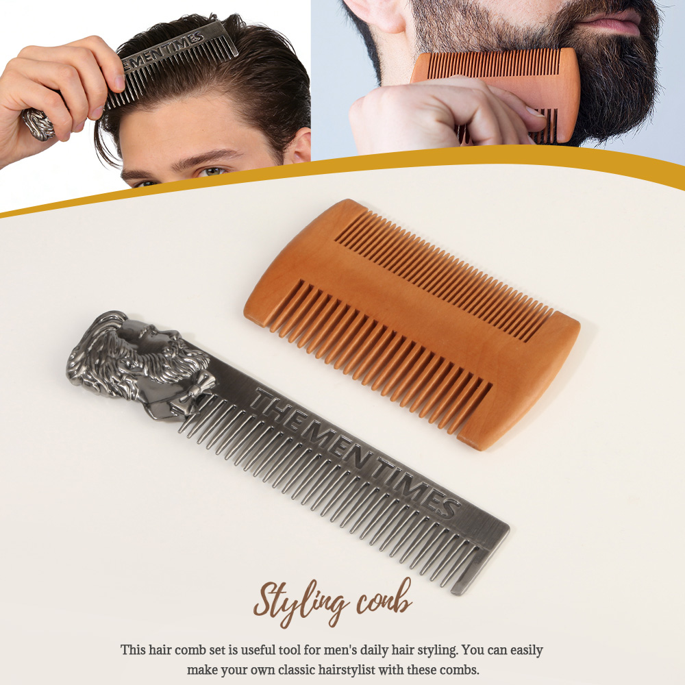 Men'S Grooming Hairstyles - Conjunto de Pentes Vintage para Barba