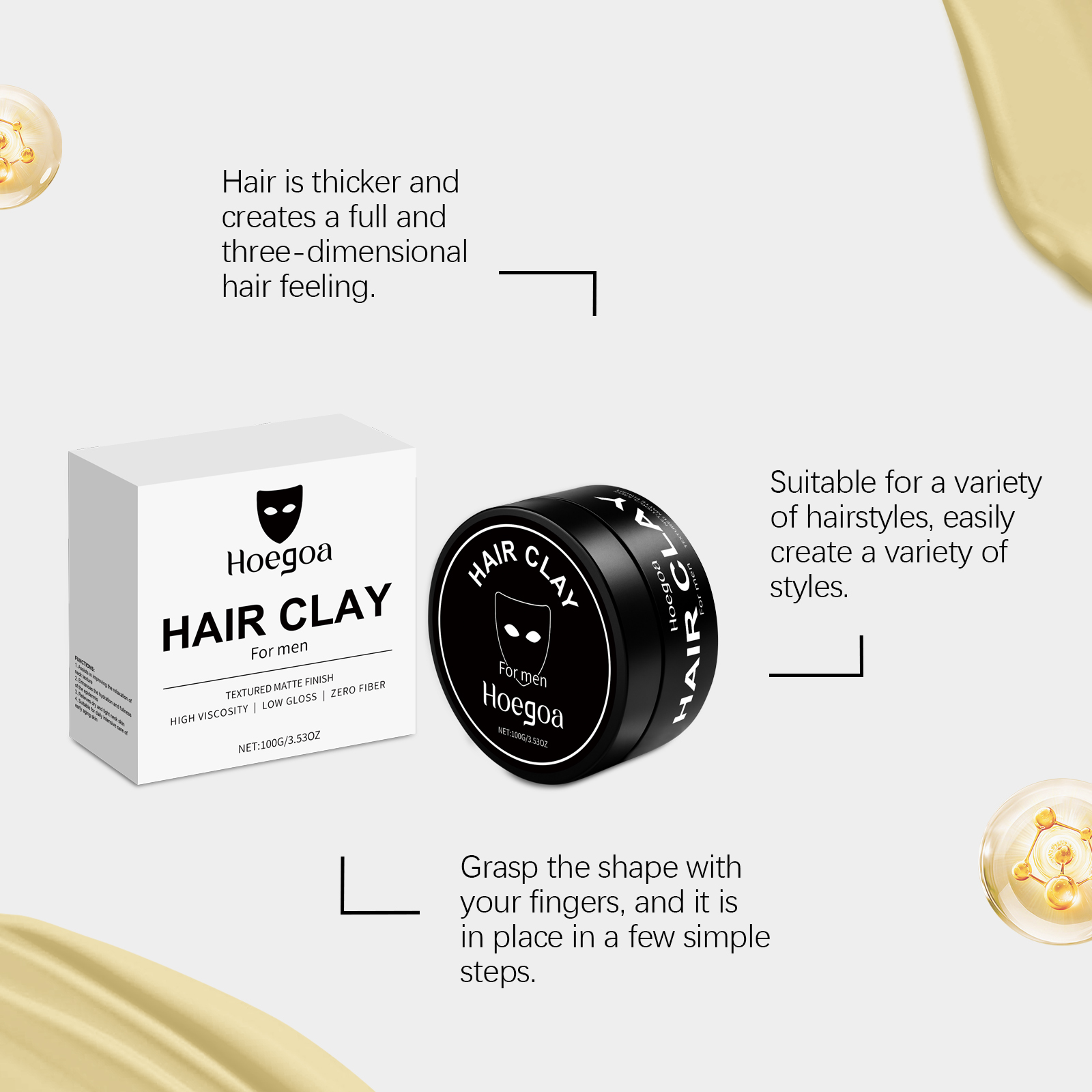 Argila de cabelo masculina 100 - Pomade Hair Clay avaliação e preço